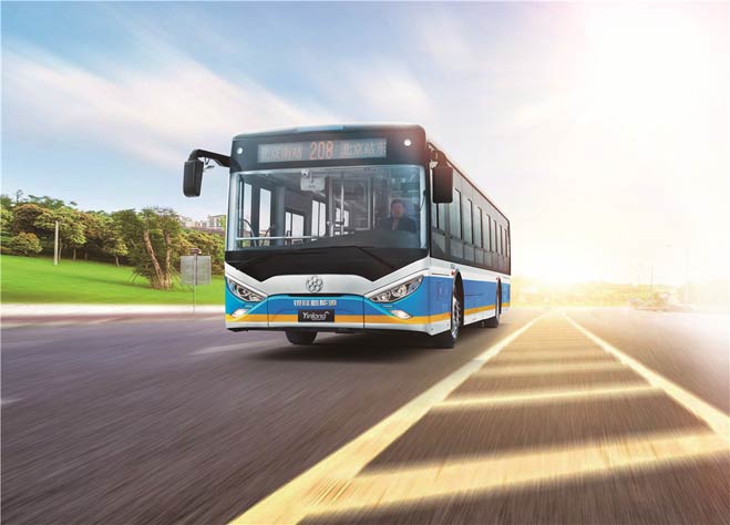 银隆新能源12米纯电动城市客车