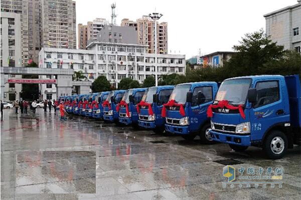 百辆飞碟汽车 助力广西环卫建设