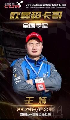 川娃子老司机王炳勇夺高效物流卡车赛全国季军