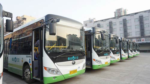 广东：韶关粤运客运南站33、34路纯电动公交车正式营运