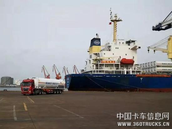 中国重汽胜利完成该国家项目首批全部LNG罐箱承运任