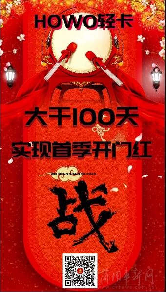 HOWO輕卡，大干100天，為實(shí)現(xiàn)首季開(kāi)門(mén)紅奮戰(zhàn)