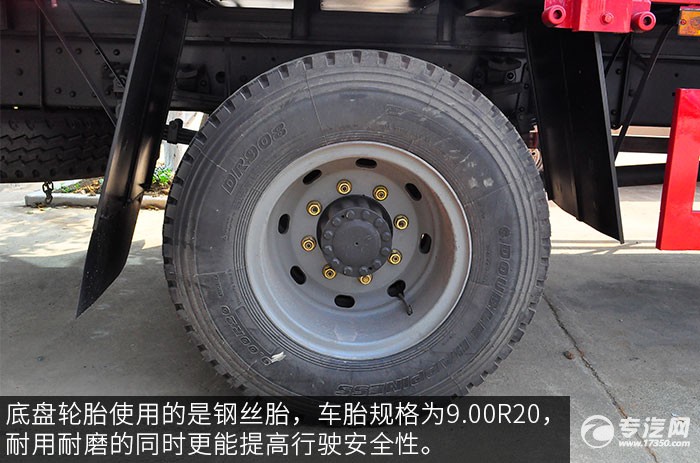 解放J6单桥3.5吨直臂随车吊评测之底盘轮胎