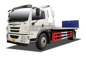 解放龍V一拖二平板清障車