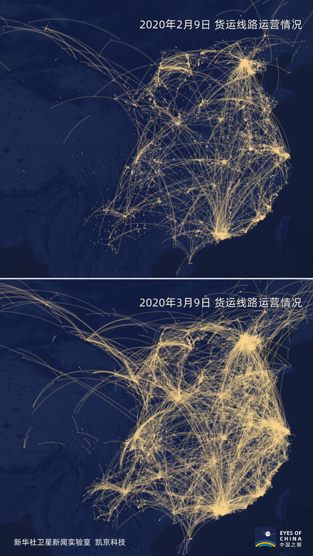 中国货车已全面开跑！2万家物流公司货车卫星数据对比
