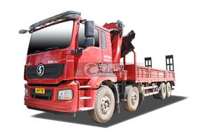 陜汽德龍新M3000前四后八折臂隨車吊