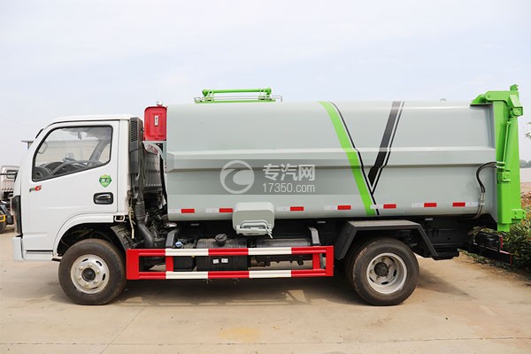 东风福瑞卡F7国六自装卸式垃圾车侧面图