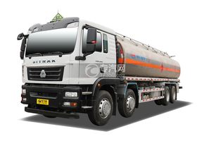 重汽汕德卡前四后八国五铝合金运油车