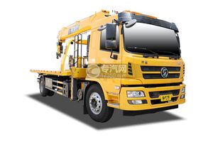 陕汽轩德X6单桥一拖二清障车(带吊)