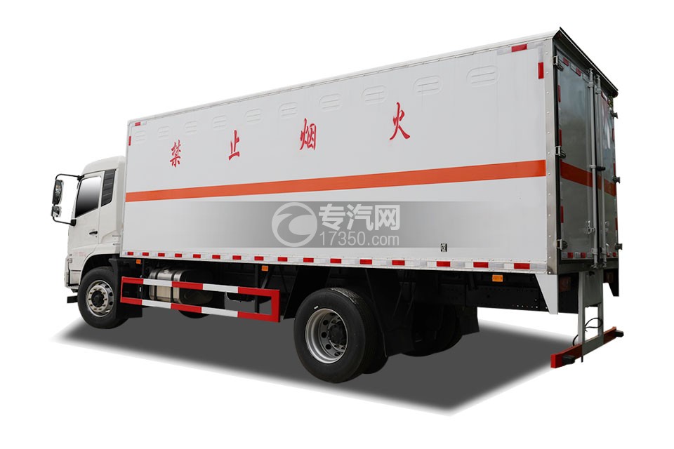 东风天锦国六6.2米易燃气体厢式运输车左后图
