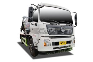 东风天锦VR单桥国六清洗吸污车(白色一体罐)