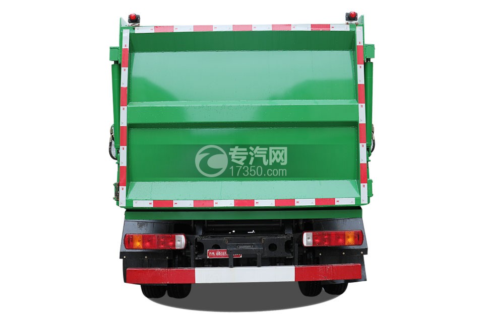 大運祥龍國六自裝卸式垃圾車正后方圖