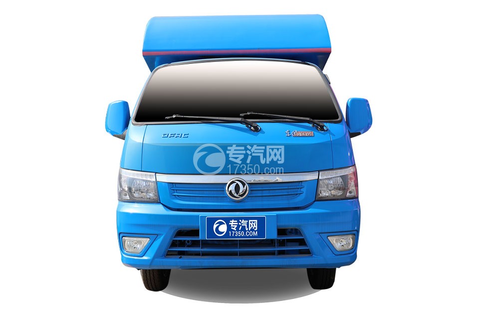 东风途逸国六售货车（蓝色）车前图