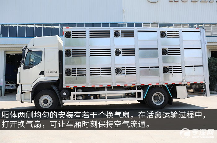 东风柳汽乘龙H5国六畜禽运输车评测换气扇