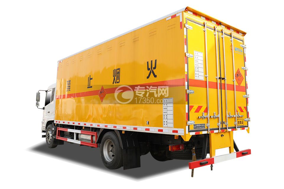 东风天锦VR国六6.8米爆破器材运输车左后图