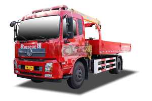 东风天锦单桥消防救援带吊清障车