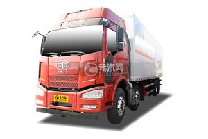 解放J6前四后八國五9.3米雜項危險物品廂式運輸車