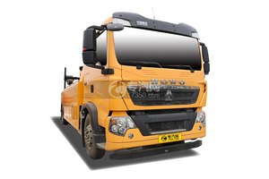 重汽豪沃TX单桥国六拖吊联体清障车(黄色)