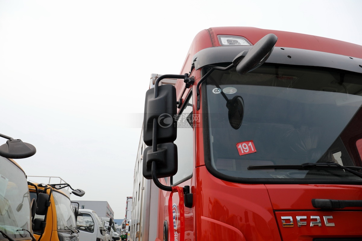 东风多利卡D9国六厢式畜禽运输车(红色)后视镜
