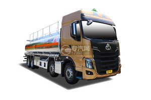 东风柳汽乘龙H7前四后八国六25.9方铝合金运油车