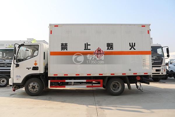 福田欧马可S130国六4.1米易燃固体厢式运输车左则图