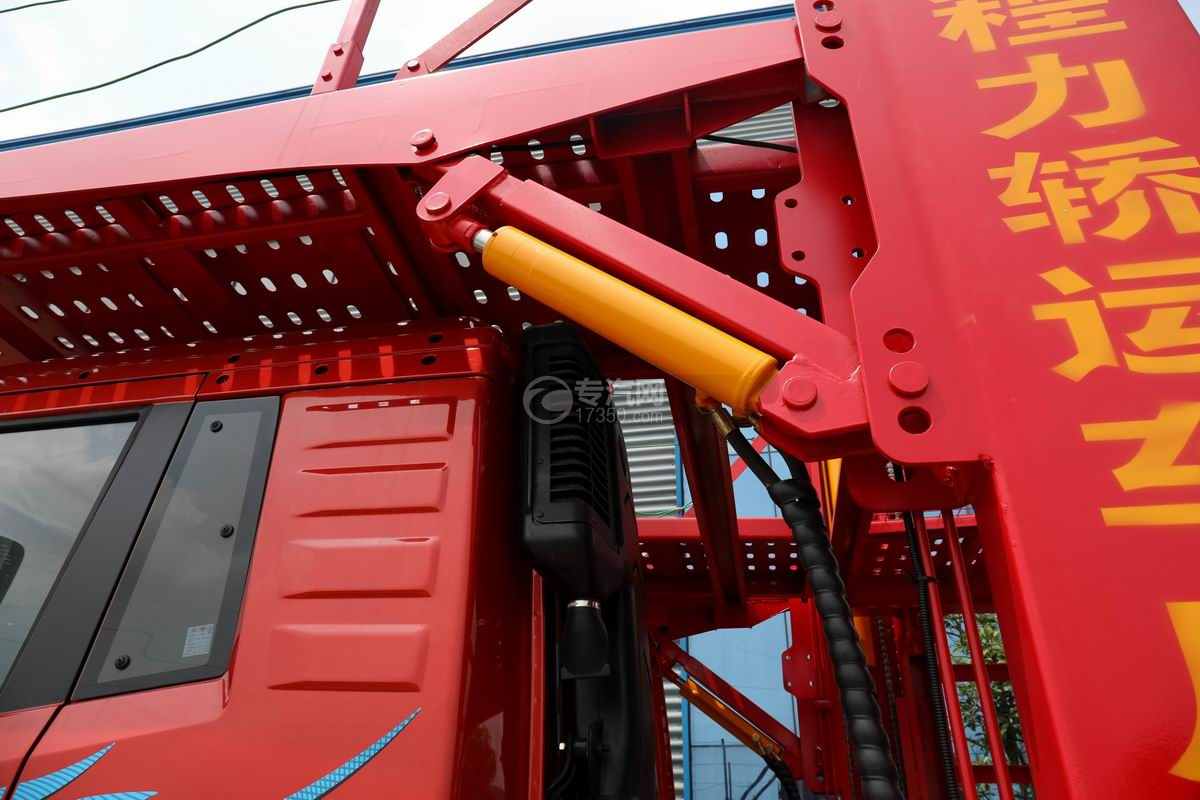 解放悍V2.0单桥国六车辆运输车(红色)油缸