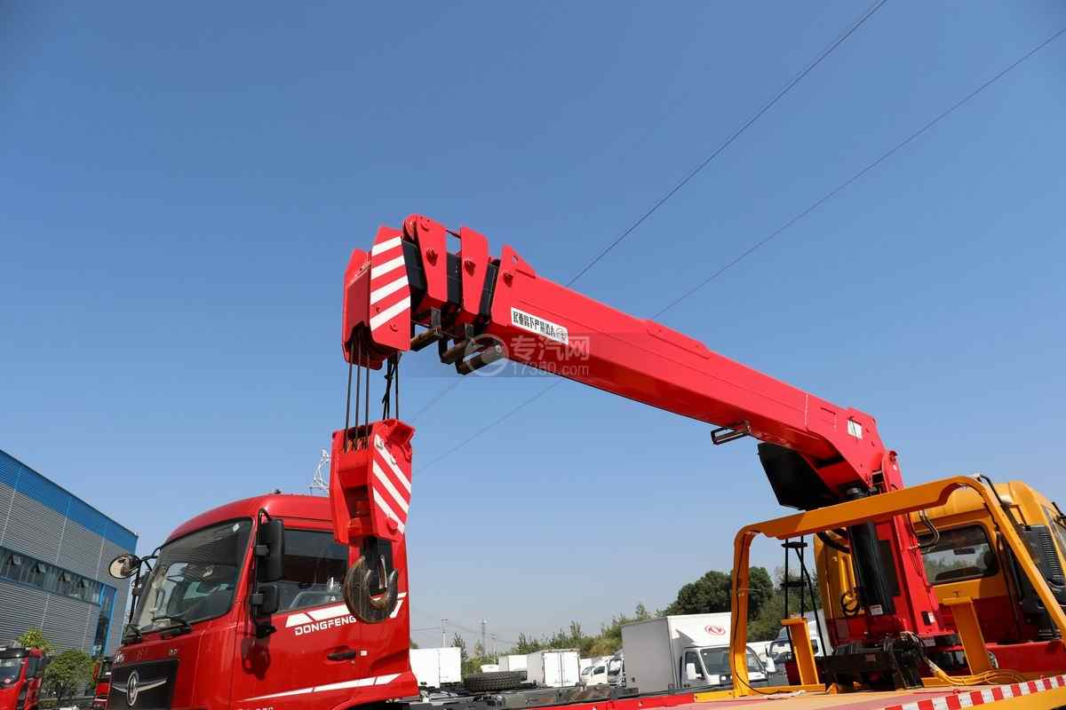 東風錦程K6單橋國六一拖二帶吊清障車吊機