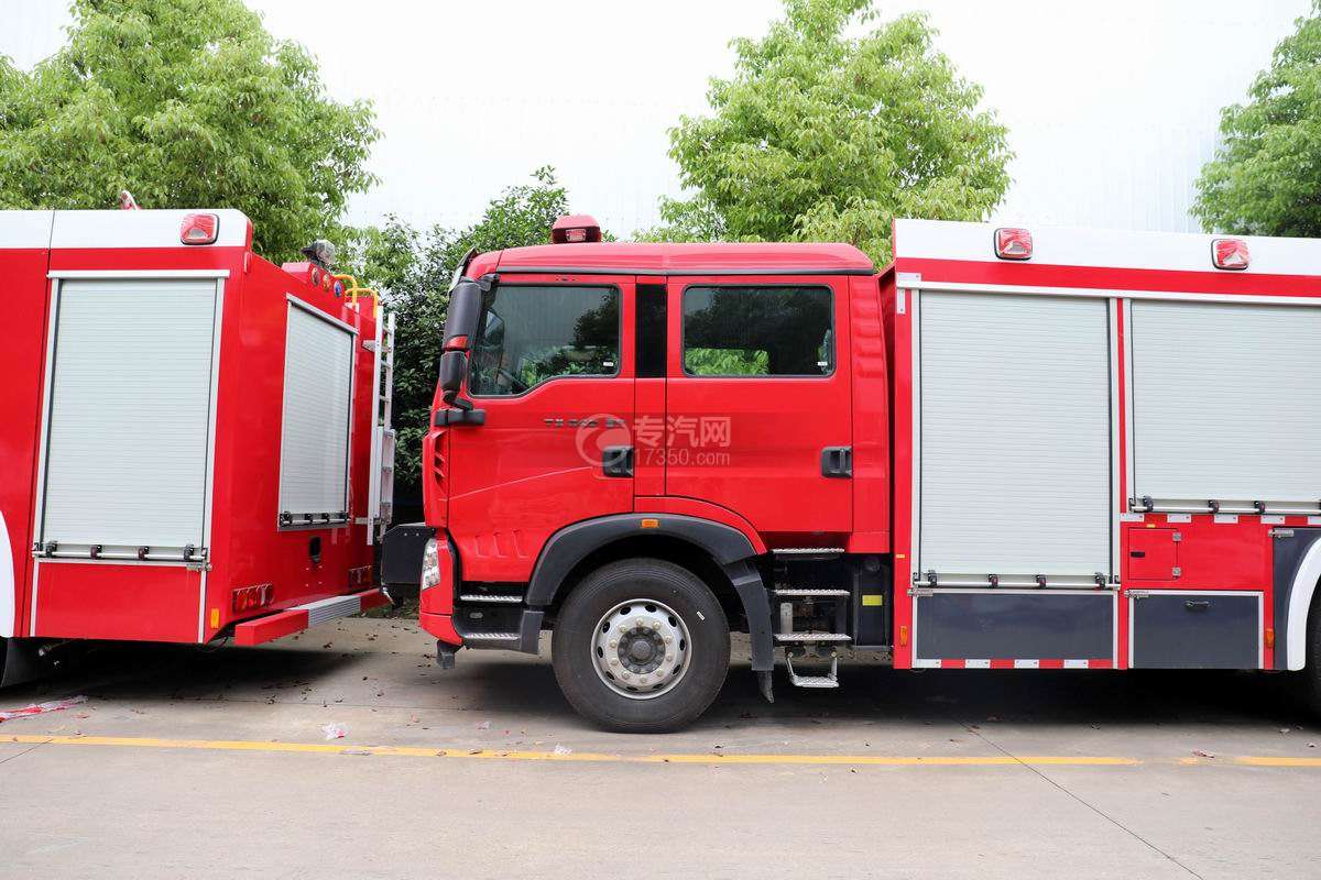 重汽豪沃TX国六抢险救援消防车双排驾驶室