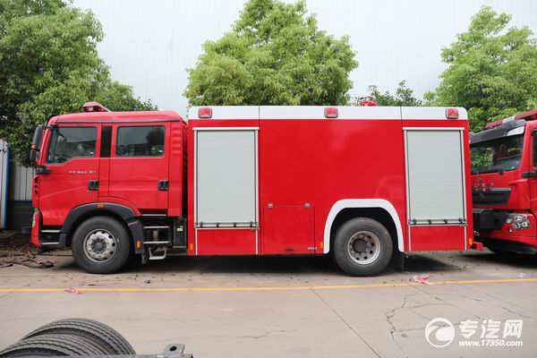 重汽豪沃TX 340�R力��蚺菽�消防�