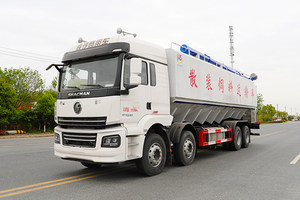 陕汽轩德翼3前四后八国六散装饲料运输车