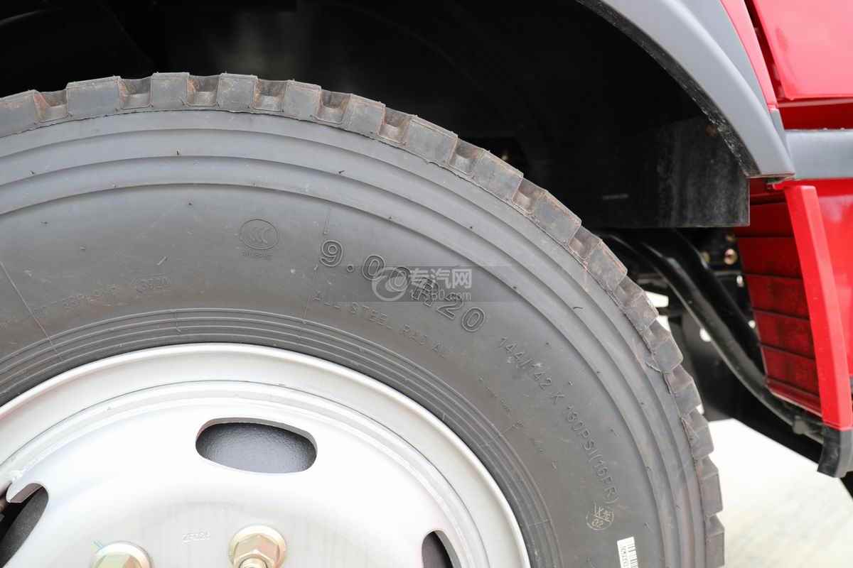 陕汽轩德X9单桥国六平板运输车轮胎规格