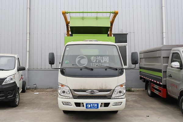 福田时代小卡之星国六自装卸式垃圾车正前方图