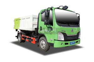 柳汽乘龍L2國六車廂可卸式垃圾車（ 綠色）