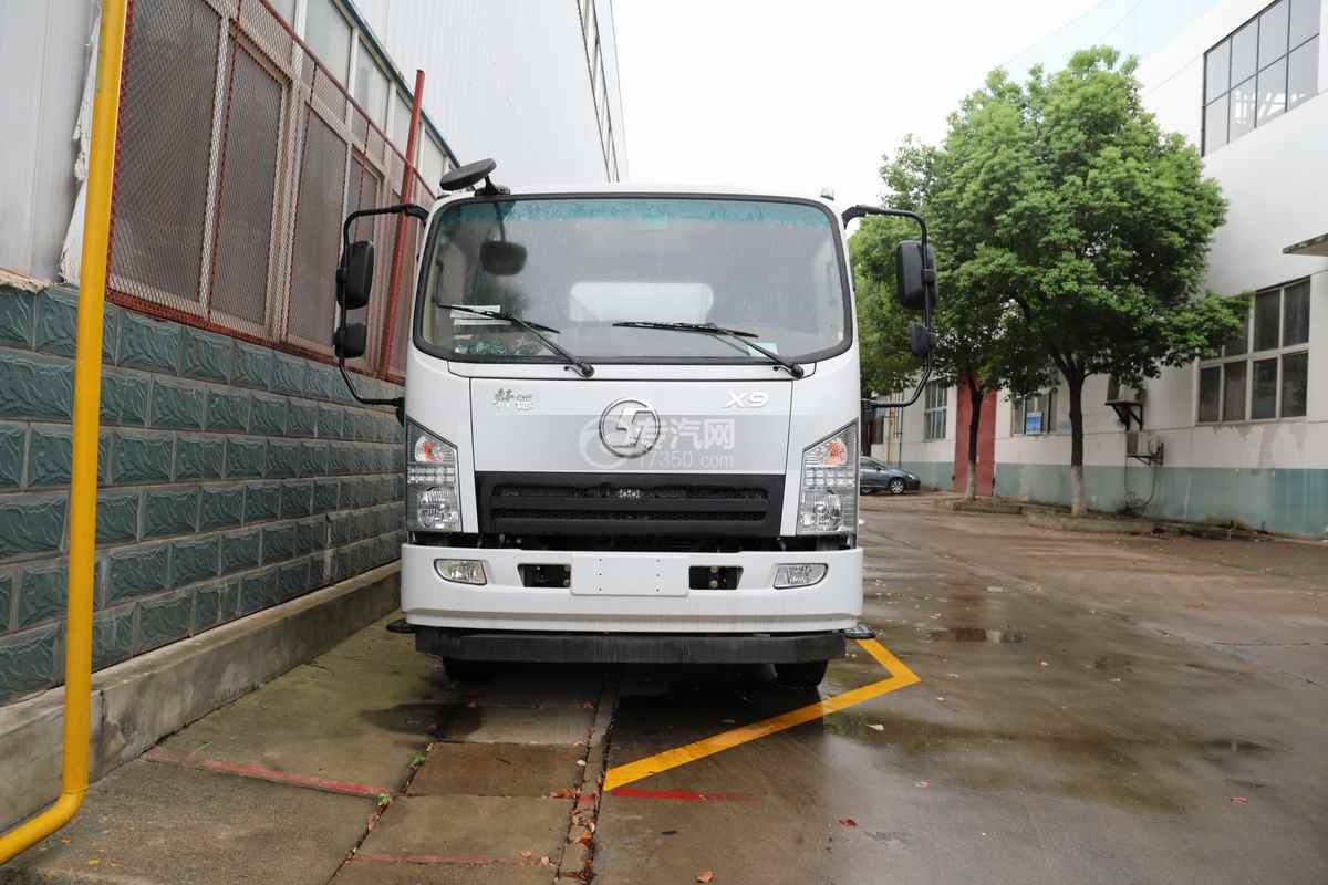 国六陕汽轩德X9餐厨式垃圾车正前方图