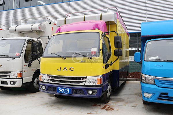 江淮康鈴H5國六移動餐車（黃色）左前圖
