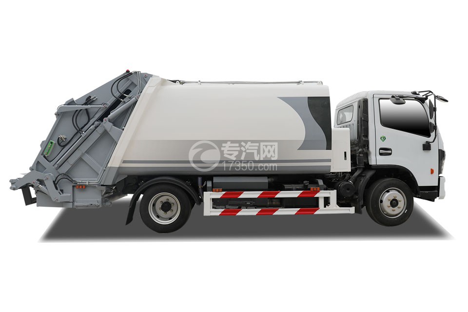 东风多利卡D7国六压缩垃圾车侧面图