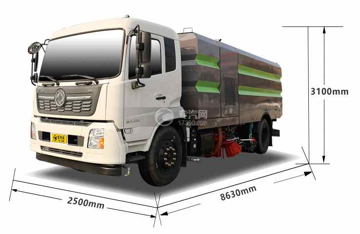 東風(fēng)天錦VR單橋洗掃車外形尺寸