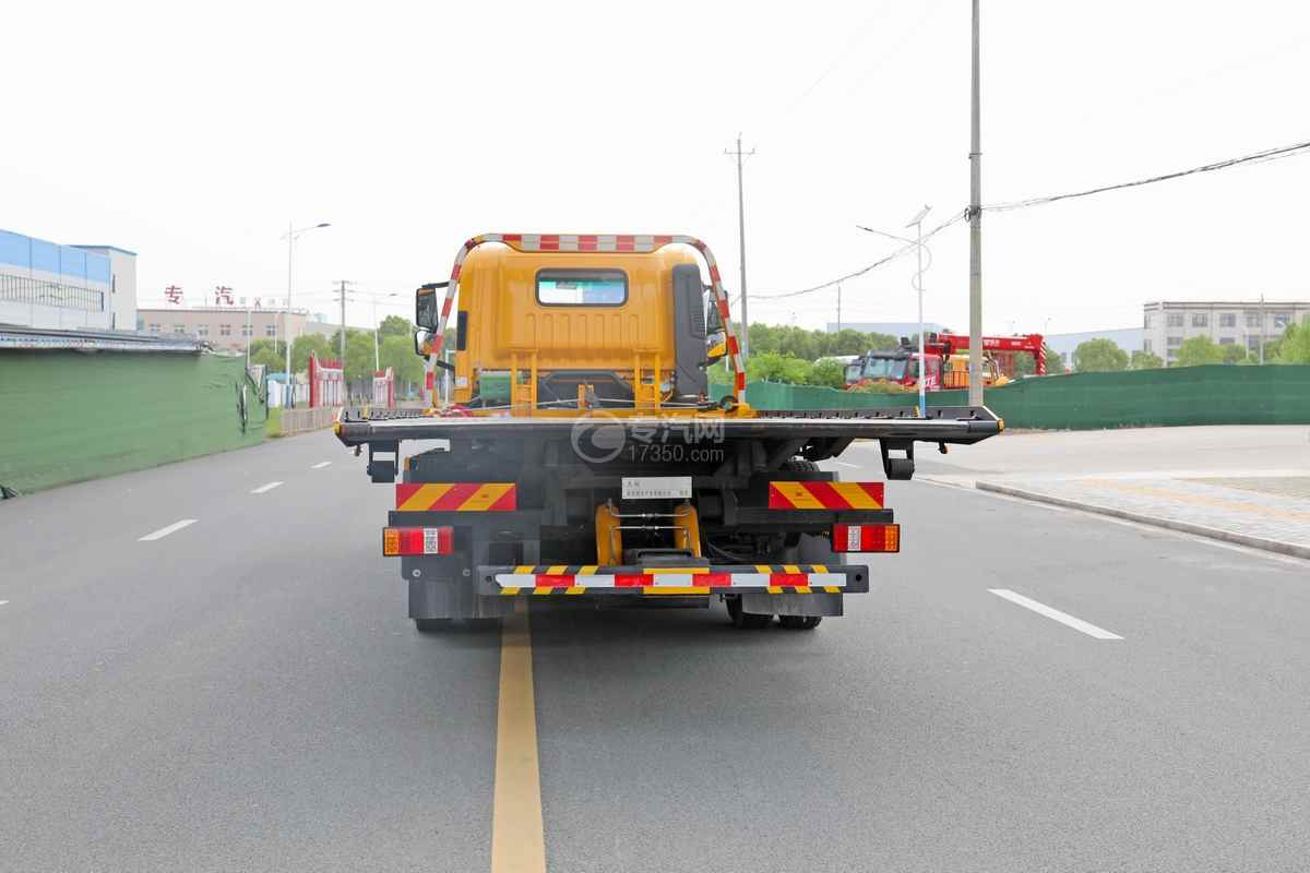 三環(huán)創(chuàng)客國六一拖二清障車正后方圖