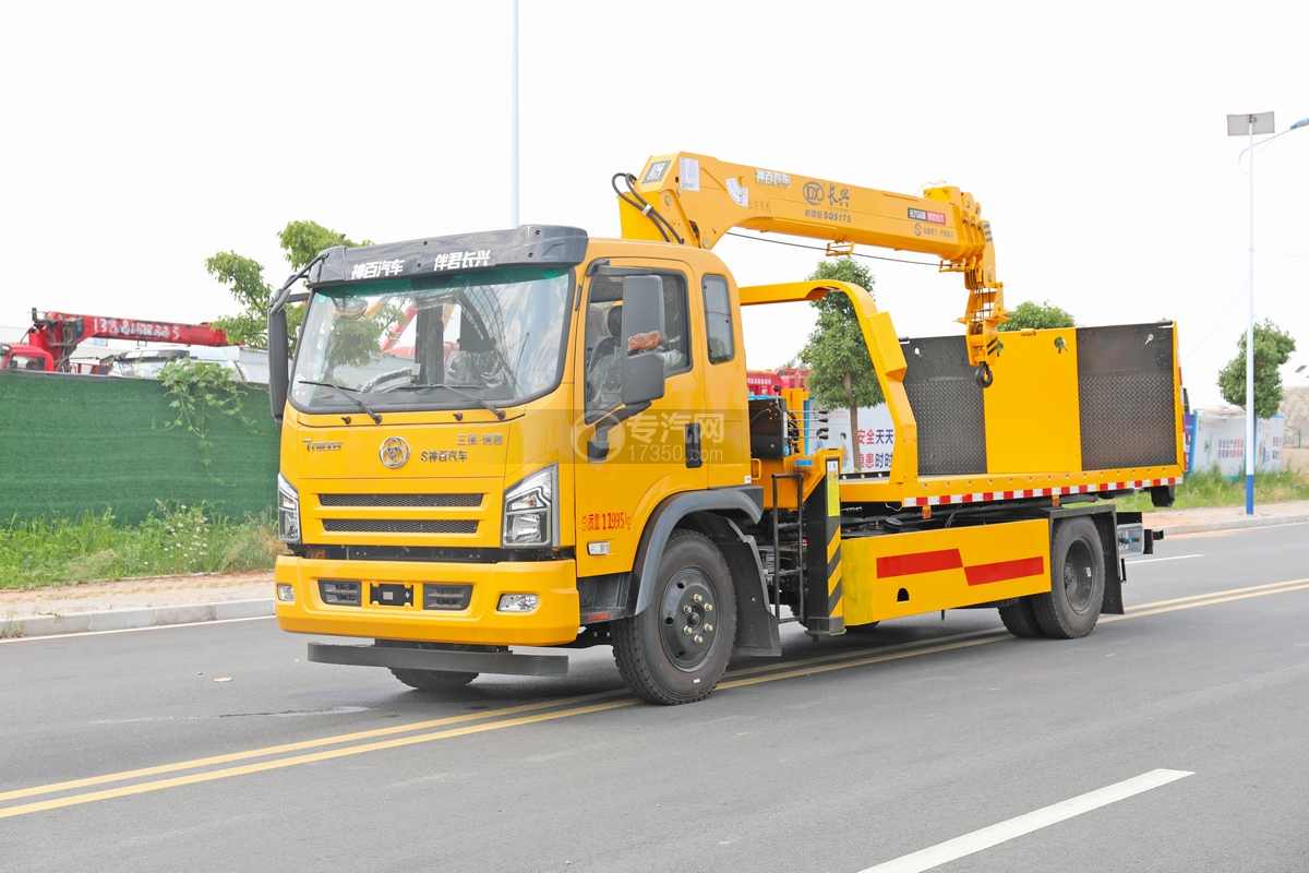 三環(huán)十通創(chuàng)客一拖二帶吊清障車左前45度圖