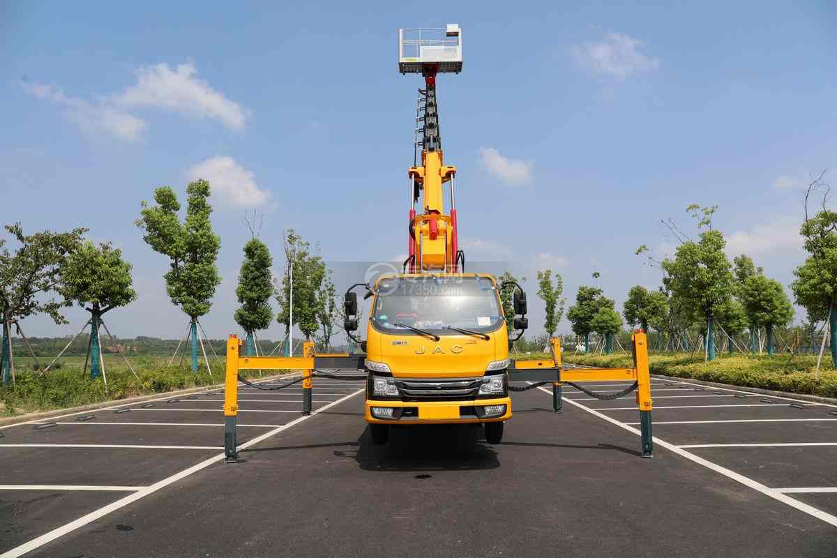 江淮1卡運多多單排國六藍牌高空作業(yè)車展開正面圖