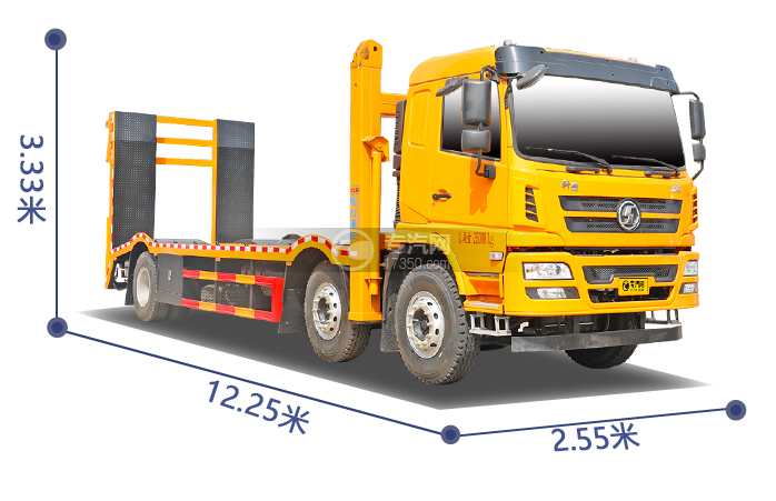 陜汽軒德X6小三軸重載前舉升清障車外形尺寸