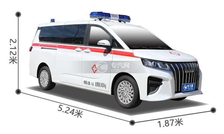 北汽王牌M7救護(hù)車外形尺寸