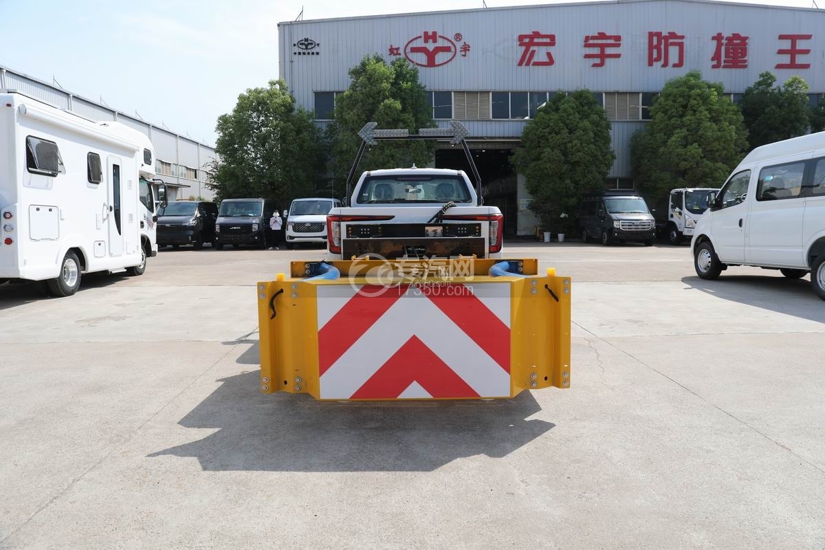 重汽皮卡国六防撞缓冲车正后方图