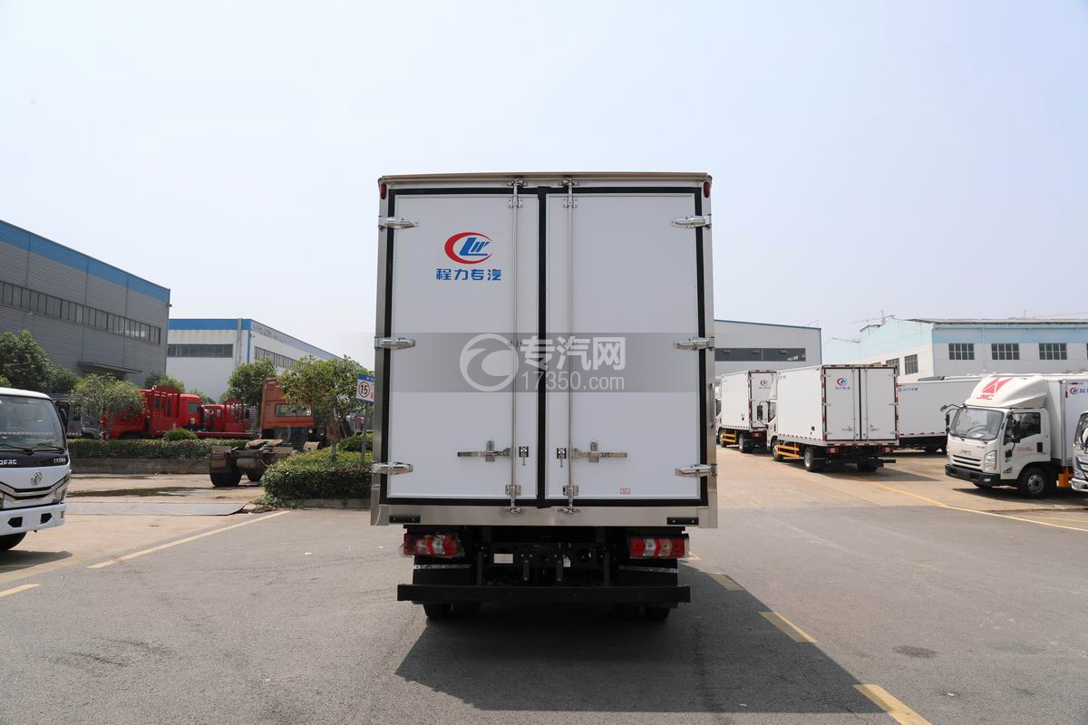 陜汽智云S300純電動冷藏車正后方圖