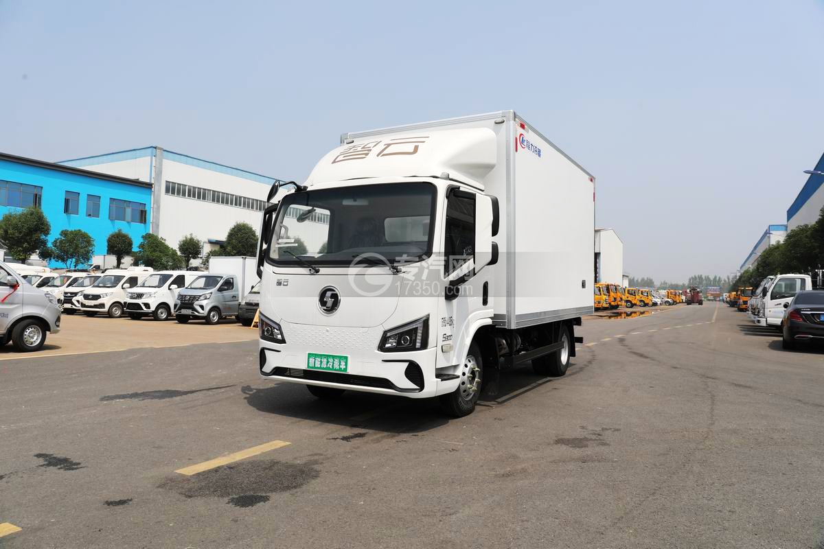 陜汽智云S300純電動冷藏車左前45度圖