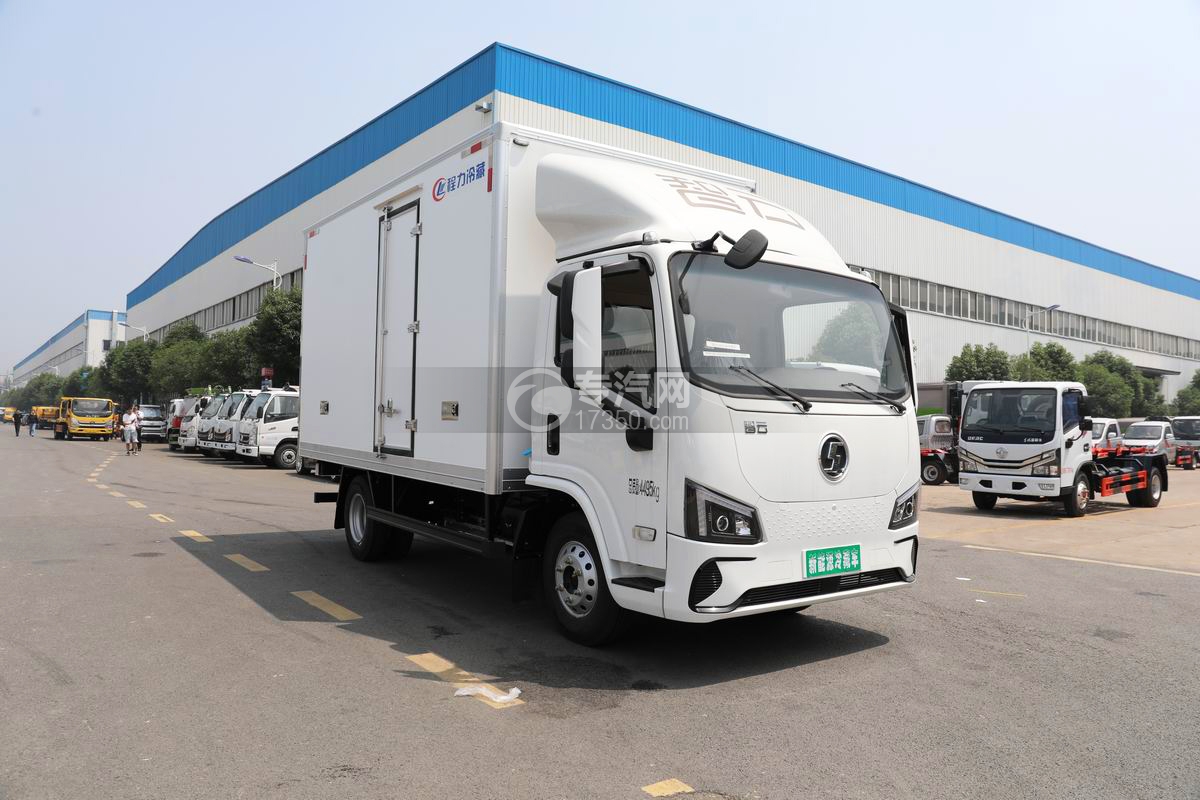 陜汽智云S300純電動冷藏車右前45度圖