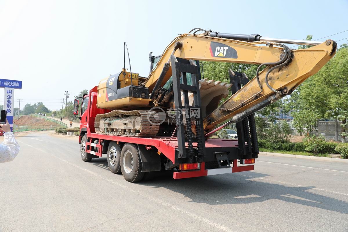 陜汽軒德X9提升橋平板車(25噸)上裝細節圖