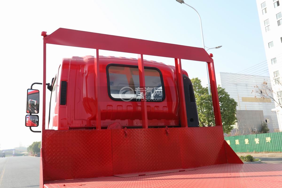 陜汽德龍G500平板運輸車龍門架