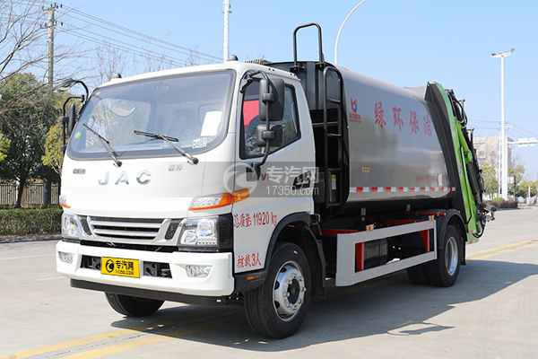 江淮駿鈴V7壓縮式垃圾車左前45度圖