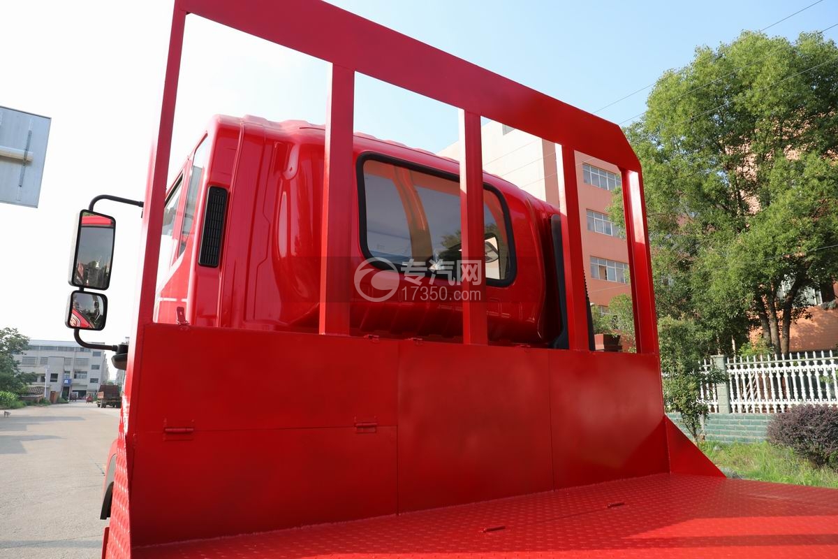 陜汽德龍G500平板運輸車龍門架